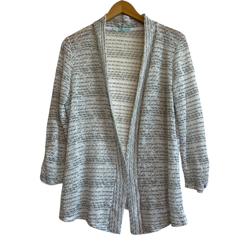 Maurice’s XL Loose Knit Light Cardigan Black/White